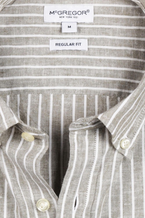 McGregor cotton linen stripe shirt